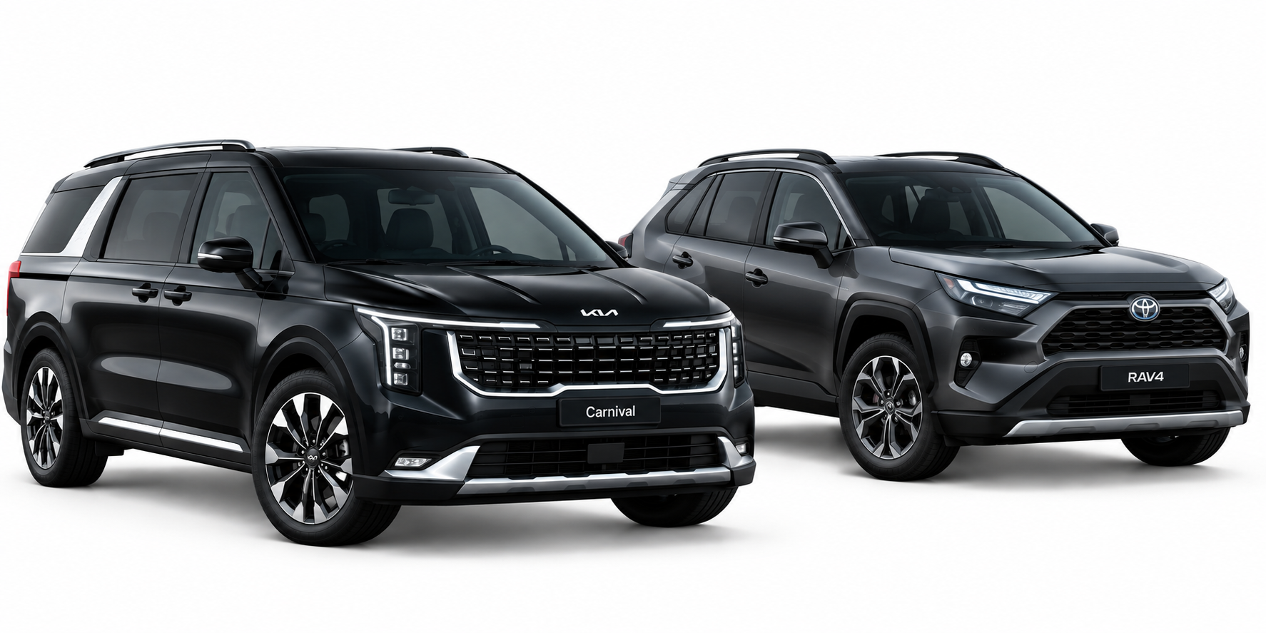 Kia Carnival + Rav4/Tesla